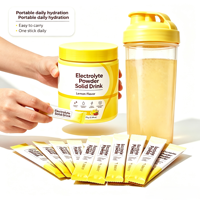 Poudre d'électrolytes OEM ODM, boisson solide saveur citron, supplément d'hydratation, récupération sportive, boost d'énergie, réhydratation, marque privée