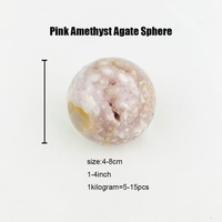 Quartz rose et améthyste de guérison naturelle en vente en gros boule de cristal brut fleur sphère d'agate pour la décoration de la maison ou le cadeau de Noël