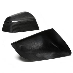 Coques de rétroviseurs latéraux en fibre de carbone pour Tesla Model Y, capuchons de rétroviseurs de recul, boîtiers réfléchissants noirs, type adhésif <span class=keywords><strong>OLIVER</strong></span> - Product Image 4