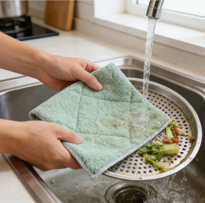 Serviette de nettoyage en microfibre Greenwell, réutilisable, écologique, faite à la <span class=keywords><strong>main</strong></span>, multi-usages pour la maison, la cuisine, la salle de bain, fabriquée en Chine - Product Image 6