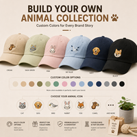 Gorras Personalizadas de 6 Paneles, Estilo Dad Hat, Visera Curva, Sarga de Algodón, Gorra con Bordado de Retrato de Mascota Personalizado para Amantes de las Mascotas