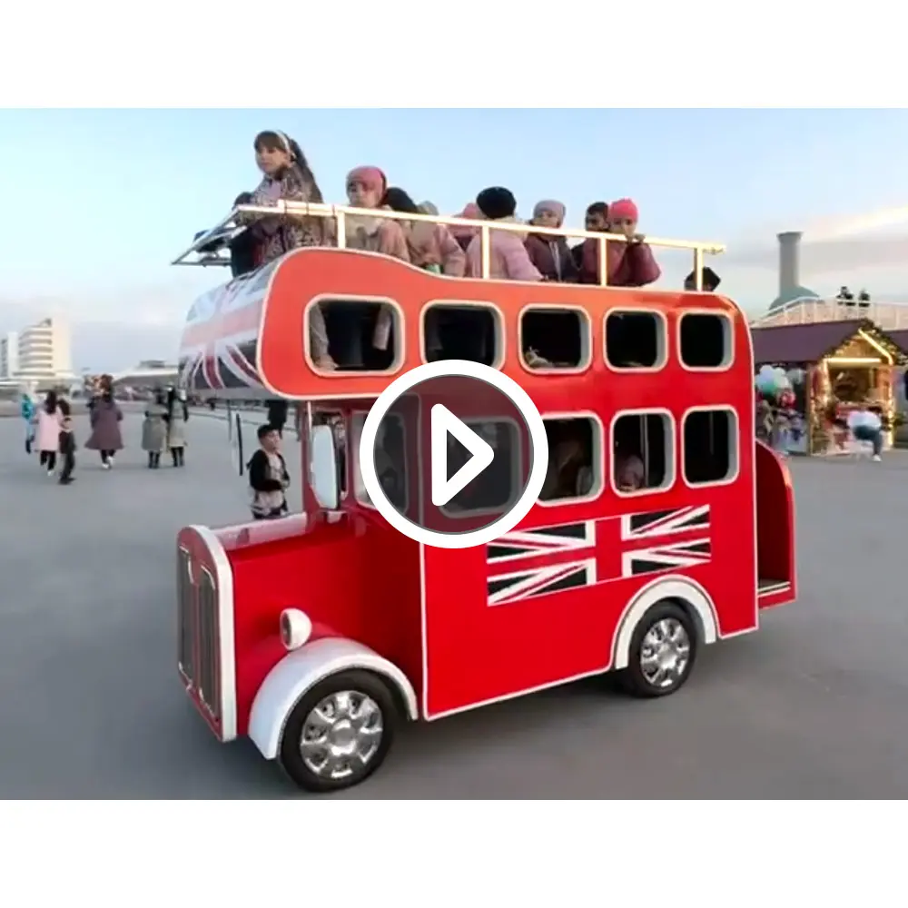 Double Decker Layer Sightseeing Shuttle London Electric Vehicle Sightseeing Bus Train For Amusement Parks Or Shopping Malls