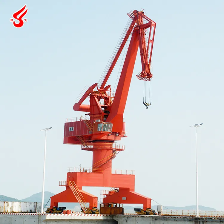 Port Portal Crane 40 Ton 50Ton Level Luffing Crane dengan Portal Produsen Derek Tugas Berat