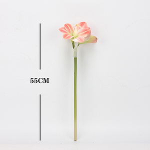 LO-638 Vente en gros de fleurs artificielles Clivia, tige unique, <span class=keywords><strong>amaryllis</strong></span>, fausses fleurs pour le Nouvel An, mariage, décoration de table à la maison - Product Image 4