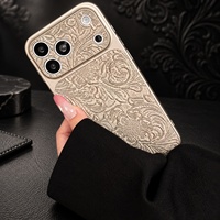 Étui de téléphone pour iPhone en similicuir floral antichoc de luxe