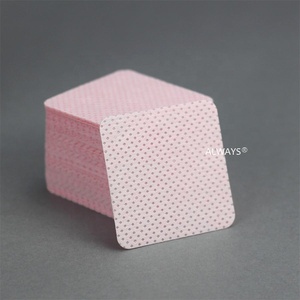 Toallitas Desmaquillantes Redondas de 5cm X 5cm, Sin <span class=keywords><strong>Pelusa</strong></span>, No Tejidas, Color Rosa, para Remover Esmalte de Uñas, Venta de Fábrica, Logotipo Personalizado - Product Image 2