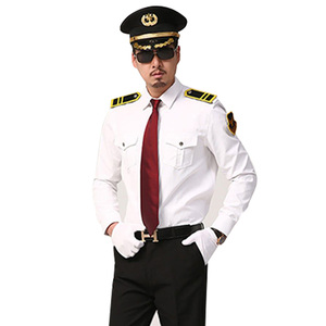 Uniformes de <span class=keywords><strong>guardia</strong></span> de seguridad de primavera y otoño, camisa blanca de manga larga para puerta de Hotel, traje de bienvenida de bienes raíces para verano, manga corta - Product Image 3