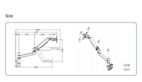 Kesino-Support de moniteur triple ultra-mince de qualité supérieure, réglage de la hauteur du bras, pince pivotante pour écrans d'ordinateur, nouveau produit
