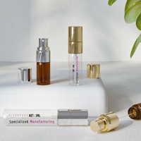 Flacon pulvérisateur en verre ambré avec logo personnalisé et capuchon en aluminium, atomiseur de parfum, emballage cosmétique moderne pour brume de soin de la peau