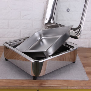 Matériel de restauration professionnel : Ensemble de réchauds de buffet pour maintenir les aliments au chaud, plats de service pour restaurants et hôtels - Product Image 4