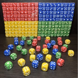 SALIWY DC28 <span class=keywords><strong>Dados</strong></span> Acrílicos Redondos de 14mm, Rojo, Amarillo, Azul, Verde, Negro, Blanco, Rosa, Morado, <span class=keywords><strong>para</strong></span> Juegos, Combinación de Colores, Seis Caras - Product Image 1