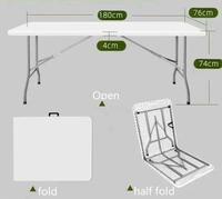 Table de pique-nique pliante d'extérieur de style moderne DISHI, mobilier en plastique portable personnalisé pour les fêtes et événements en plein air