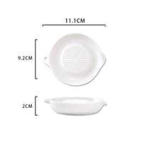 Râpe à gingembre en céramique blanche de style simple, outil de broyage manuel, presse-ail portable en porcelaine, outil de cuisine pour broyer les carottes et le gingembre