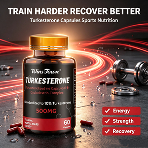 Cápsulas de turkesterona Wins Town, suplemento de nutrición deportiva para apoyo energético, mejora del bienestar muscular y aumento de masa muscular. - Product Image 5