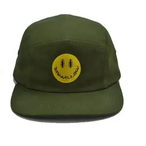 Özel logo toptan düz 5 panel snapback şapka