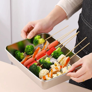 Bonne qualité cuisine en acier inoxydable carré Rectangle plateau rôtissoire chauffant conservation lave-vaisselle multifonctionnel cuisson - Product Image 2