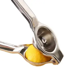 Profesyonel paslanmaz çelik taşınabilir manuel turunçgiller sıkacağı yüksek kaliteli mutfak aracı ağır limon sıkacağı sıkacağı
