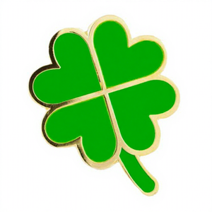 Ghim Bản Lề Ve Áo Tùy Chỉnh <span class=keywords><strong>Shamrock</strong></span> Cá Nhân Ailen Để Trang Trí Vải - Product Image 1