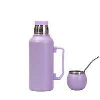 Thermos à Yerba Mate personnalisé de 1300 ml, gourde isotherme en acier inoxydable avec logo laser