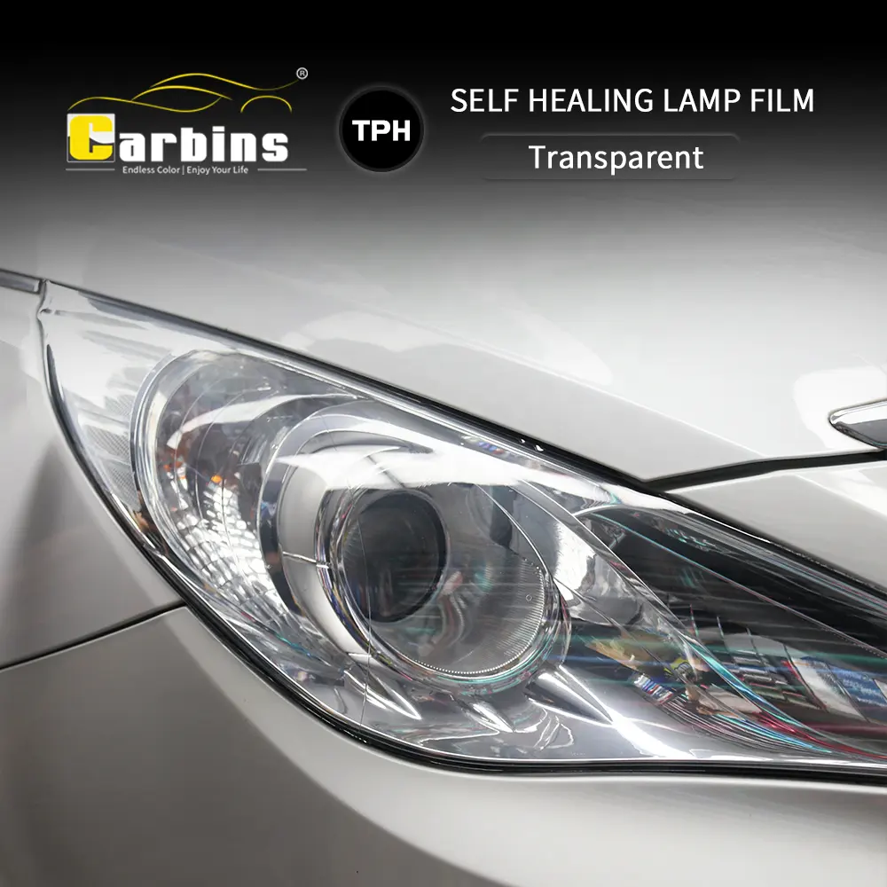 CARBINS עצמי ריפוי PPF פנס סרט שקוף סרט סופר ברור רכב LED מנורת מגן מדבקה