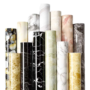 Carta da Parati Adesiva <span class=keywords><strong>in</strong></span> PVC Lucido con Design <span class=keywords><strong>Marmo</strong></span> e Granito Jinyi, Decorazione Moderna per Cucina e Pareti - Product Image 2