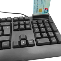 Clavier d'ordinateur de bureau lecteur de carte à puce eID pour les pays européens
