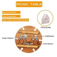 Table de pique-nique à vin Danlong pour le camping, la plage et la salle à manger.