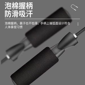 Corde à sauter avec poignées en éponge, 2,8 m, équipement de fitness durable pour l'exercice et le remodelage corporel, unisexe, bleu classique - Product Image 5