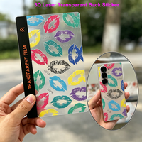 Para iPhone 17 Pro Max 15, Funda Trasera 3D Transparente con Relieve, Adhesivo Trasero con Patrón de Beso Romántico, Protector de Teléfono, Plotter de Corte Ilimitado