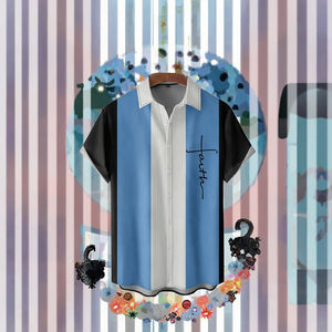 Chemise Hawaïenne Imprimée d'Été pour Homme, Boutonnage Simple, Manches Courtes Décontractées, Respirante, Idéale pour les Vacances - Product Image 3