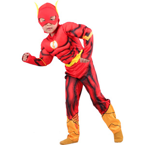 Disfraz Infantil de Flash Rojo y Amarillo, Talla 8-13 Años, Traje de Cosplay para Actuaciones Escénicas - Product Image 1