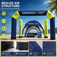Ensemble de tente arche gonflable imperméable personnalisée CATC avec logo sur mesure pour la publicité extérieure et les événements sur la plage |   OEM/ODM