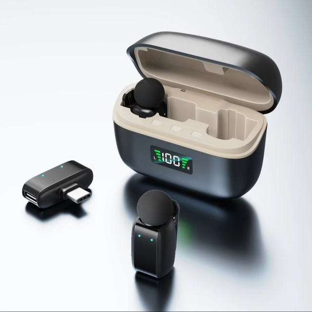 Newest Type-C SX35 Mini Condenser 2.4G Wireless Clip-on Lavalier Microphone with 1 Year Warranty for Smartphone Video