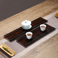 Tapis isolant thermique marron, support pour bouilloire et tasses, accessoire de service à thé de style chinois pour restaurants et hôtels