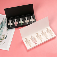 Boîte cadeau personnalisée avec logo pour flacons de parfum vaporisateurs d'échantillons de 2 ml, 3 ml, 5 ml, emballage en papier sur mesure pour mini flacons de parfum de test