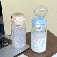 Bouteille d'eau double compartiment à motif étoile mignon pour enfants et étudiants – Tasse de voyage portable