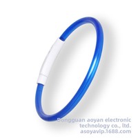Collier LED pour chien, rechargeable par USB, taille réglable, collier lumineux étanche, 3 modes clignotants pour la sécurité des promenades nocturnes
