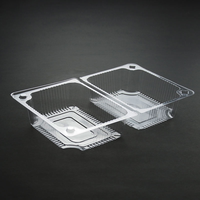 Boîte à gâteau transparente avec logo personnalisé, contenant alimentaire en plastique PET pour pâtisserie, fruits, légumes, emballage, prix direct d'usine