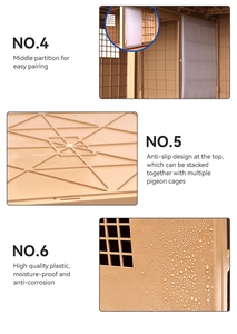 Meccanismo di bloccaggio in plastica resistente ai raggi UV pieghevole per 2025, Design ventilato per colombe <span class=keywords><strong>piccioni</strong></span> - Product Image 2