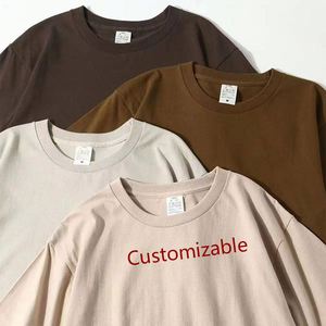 เสื้อยืดลำลองผ้าฝ้ายแบบปรับแต่งได้ ตัดเย็บทรงโอเวอร์ไซส์ ดีไซน์สีพื้น แต่งผ้าแบบแพทช์เวิร์ค ถักทอ พิมพ์ลายกราฟิกตัวอักษร - Product Image 1