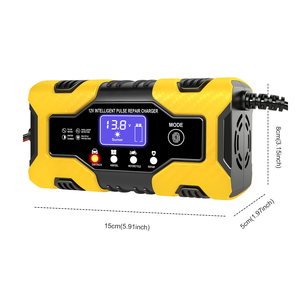 <span class=keywords><strong>Chargeur</strong></span> de batterie intelligent 12V 6A pour voiture, <span class=keywords><strong>moto</strong></span> et scooter, avec écran tactile LCD et fonction de réparation par impulsions, pour batteries au plomb-acide - Product Image 2