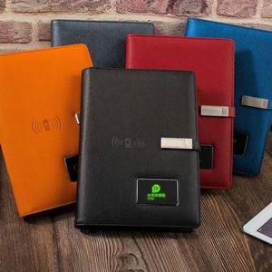 Cross-border Custom Notebook Mobile Power with Wireless <b>USB</b> <b>Flash</b> <b>Drive</b> Business Gift Leather Customizable - Product Image 2