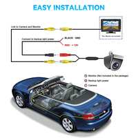 Kamera Mundur Mobil Sensor Sony IMX, Casing Logam, Tahan Air IP69K, Penglihatan Malam untuk Kendaraan