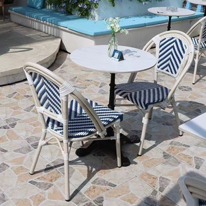 <span class=keywords><strong>Chaise</strong></span> d'extérieur empilable en <span class=keywords><strong>rotin</strong></span> PE imperméable, directement de l'usine, pour patio, villa, jardin, café, restaurant en plein air - Product Image 2