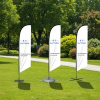 Drapeaux en tissu en forme de larme RONNINGSTAE personnalisés, grands, imperméables, écologiques, pour l'extérieur, avec mât en aluminium pour la plage