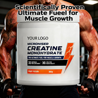 Créatine monohydrate en poudre OEM/ODM, poudre de créatine micronisée pure pour le gain musculaire maigre, la force et le soutien à la récupération après l'entraînement