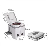 Toilette de camping pliable portable en PP, légère et pliable, pour les voyages en plein air, les situations d'urgence, la voiture, le camping-car, la randonnée, l'escalade