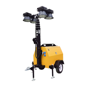4*400W LED 9,5 M <span class=keywords><strong>Faro</strong></span> al aire libre Zona de juegos Área de minería Construcción ferroviaria <span class=keywords><strong>Faro</strong></span> de remolque retráctil portátil libremente - Product Image 4