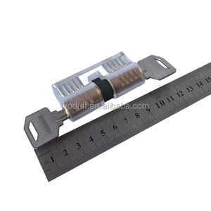 Produktbild von YQLEISHI 27-teiliges Lockpicking Set – Mit Durchsichtigem Übungsschloss, Pistole & Tasche (orange)