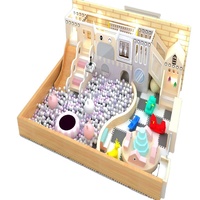 Estructura de Juego Infantil de Aluminio para Interiores con Diseño Temático de Moda de Lujo, Diseño Personalizado, Equipo de Parque de Diversiones Pequeño Comercial